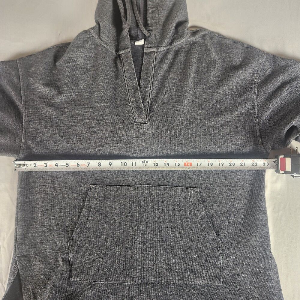 Old Navy Men’s Medium Gray Pullover Hoodie Cotton Blend Kangaroo Pocket - Picture 4 of 7